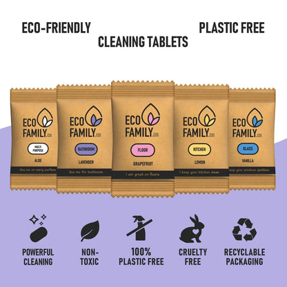 Eco Friendly, Plastic Free, Cruelty Free, Powerful Eco Cleaning Tablets