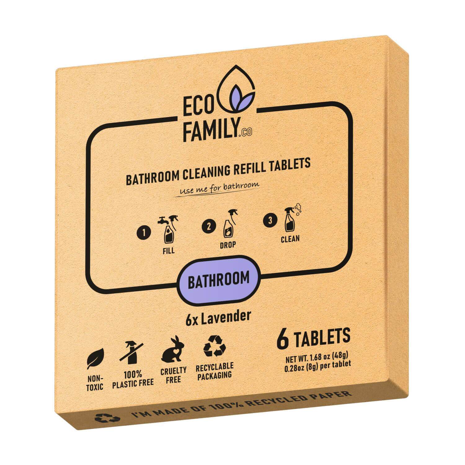 Eco Bathroom Cleaner Refill - Eco Family Box of 6 Eco Refill Tablets