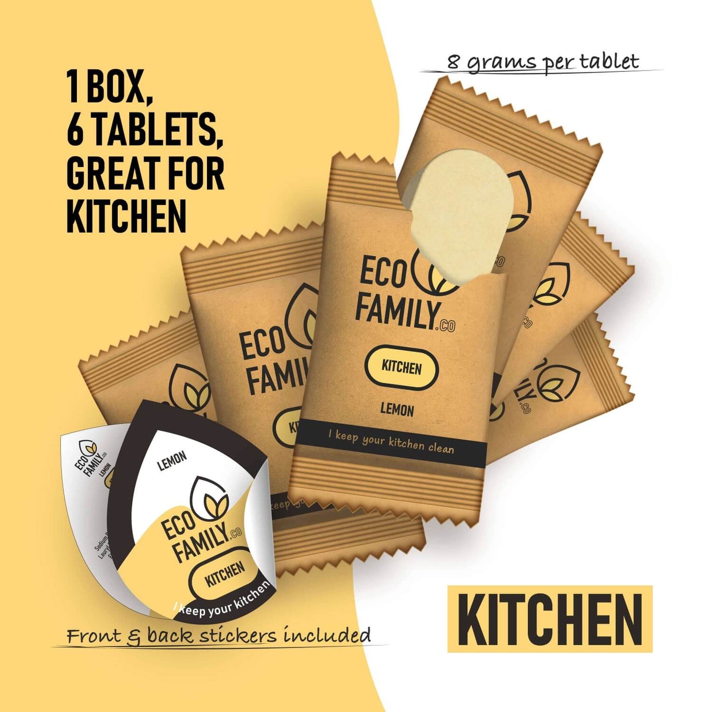 Eco Family Kitchen Refill Box - 6 Eco Refill Tablets in one Box