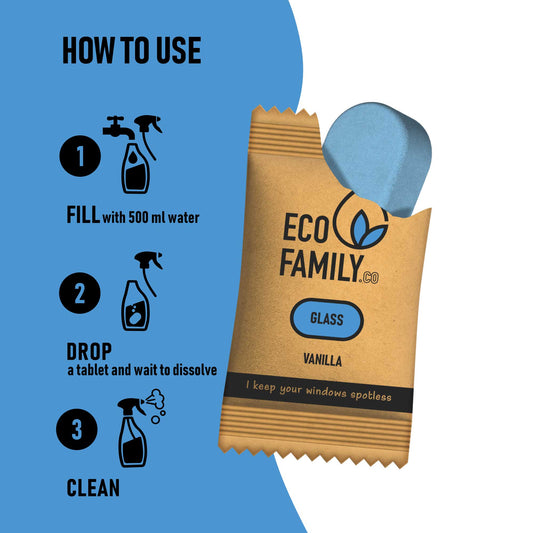 How to use Eco Family Glass Cleaner Refill Tablet